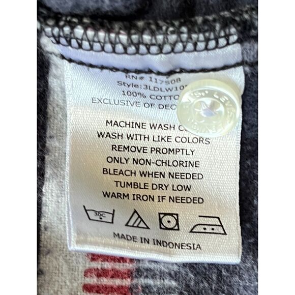 Levi's Blue Gray Aztec Pearl Snap Button Up Denim Shirt Top  Mens Size Medium - Picture 6 of 10